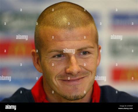 England Captain David Beckham During A Press Conference At Old Trafford