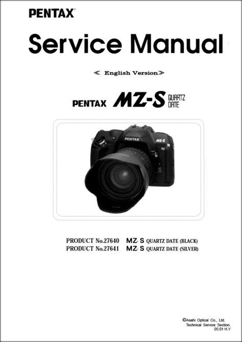 Product Details Pentax Mz S Service Manual Pentax Service Manuals