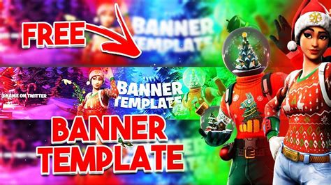 Fortnite Banner And Logo Template Free Download Youtube