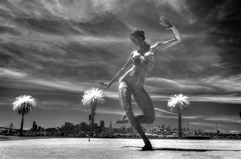 bliss camp s dancing woman in ir high resolution photography