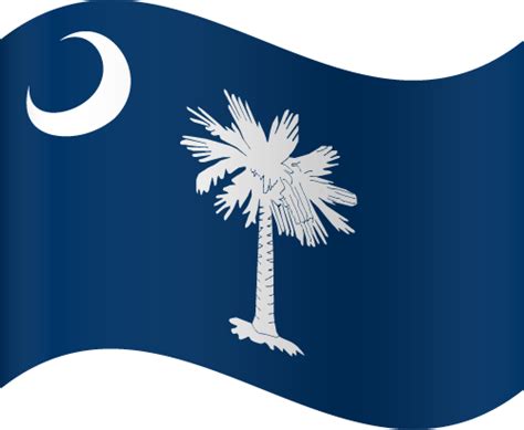 Printable State Flag Of South Carolina Waving Vector Country Flags