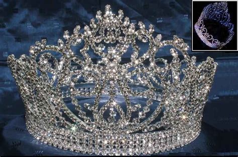 A Tiara With Crystal Stones On The Side And An Image Of Another Tiara In The Background