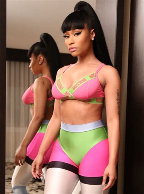 Nicki Minaj Wore A Pink And Green Mochino Outfit At The Iheartradio Awards Capital Xtra