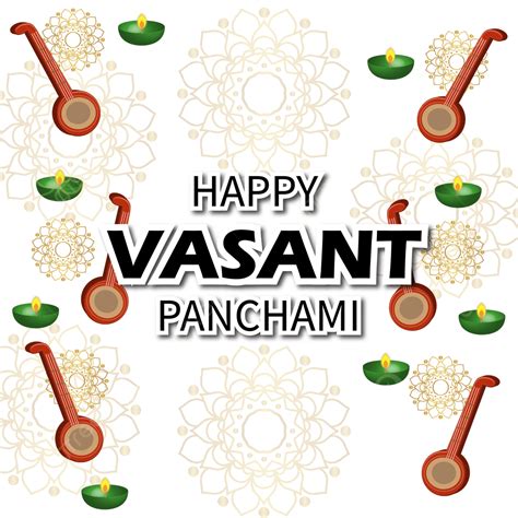 Vasant Panchami Vector Art Png Border For Happy Vasant Panchami Worship Devotion January Png