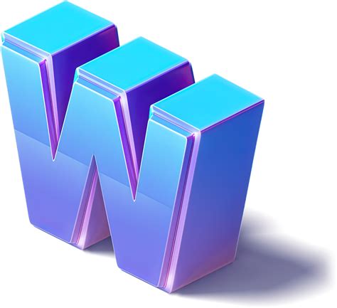 Letter W 3d Isometric 12488017 Png