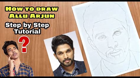 How To Draw Allu Arjun Step By Step Easy Outline Tutorial For