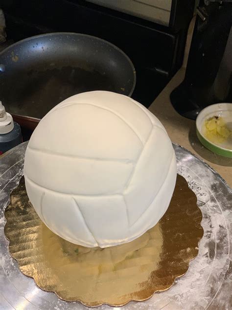 Fondant Volleyball Cake Volleyball Cakes Cake Fondant