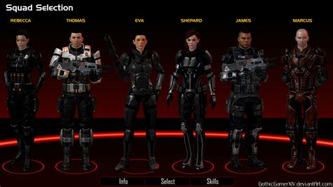Mass Effect Harbinger Squad Selection By Gothicgamerxiv On Deviantart