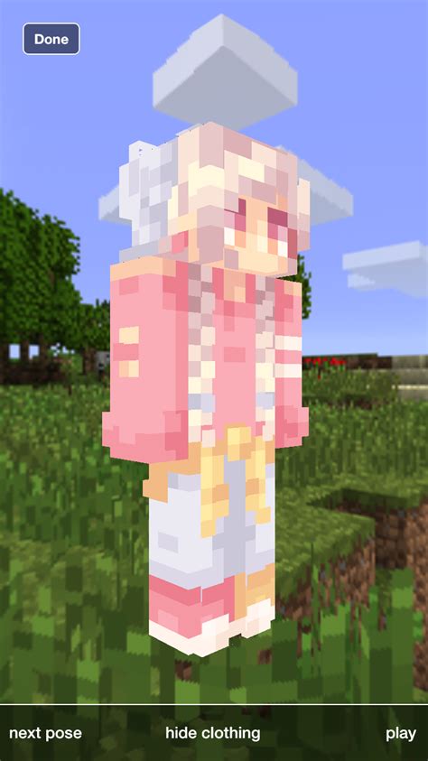 Rose Gold Collaboration Minecraft Skin