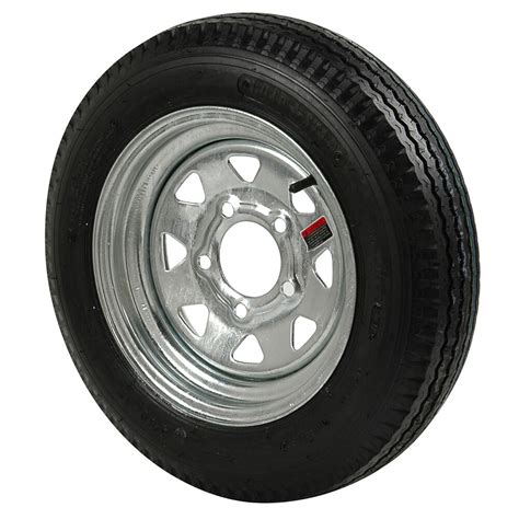 Kenda Loadstar 480 X 12 Bias Trailer Tire W5 Lug Galvanized Spoke Rim