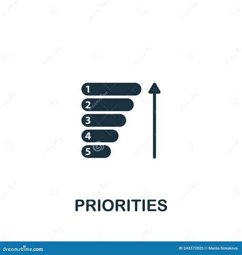 Priorities Icon Monochrome Simple Icon For Templates Web Design And