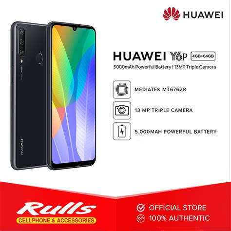 Huawei Y6p 4gb64gb Rom Emui 101 5000 Mah 63 Colorful Design 13mp