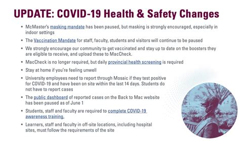 Updates To Mcmasters Covid 19 Safety Measures Covid 19 Coronavirus