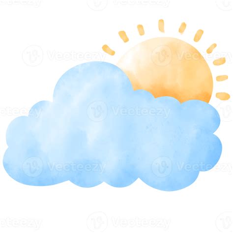 Cute Cloud In Watercolor 11908259 Png