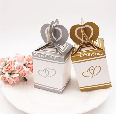 100pcs European Style Wedding Dreams Gold Silver Wedding Favors Candy