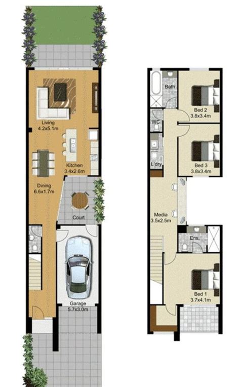 Desain rumah dengan garasi dan carport. sigitsera: Desain Rumah Lebar 4 Meter