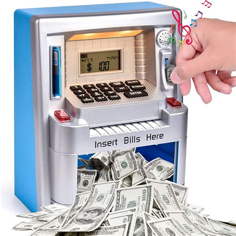 Fun Little Toys Atm Machine Toy For Real Money With Card Piggy Bank