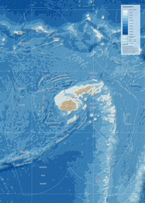 Fiji Ocean Depth This Map Shows The Ocean Depth And Key Flickr