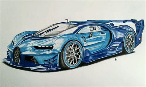 How to draw a bugatti chiron front view youtube. Bugatti vision gran turisimo drawing , i took about 10 hrs ...