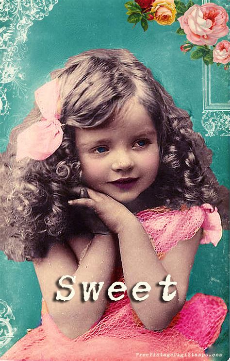 Free Vintage Digital Stamps Free Vintage Printable Sweet Girl Photo