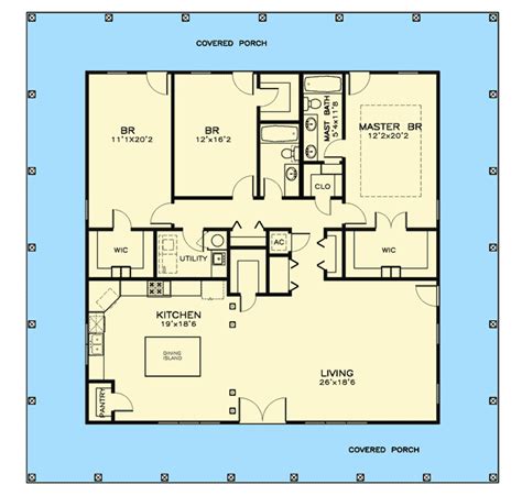 Craftsman House Plan With Wrap Around Porch 530002ukd Architectural