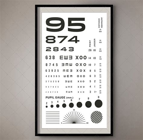 Rosenbaum Eye Chart Pocket Vision Test For Optometrists Etsy Canada