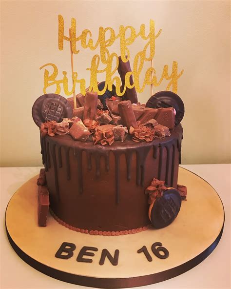 Boys 16th birthday cake ideas | 16th birthday cake coffee cake with an expresso swiss meringue. 16th birthday chocolate drip cake | Drip cakes, Chocolate drip cake, Bunny cake
