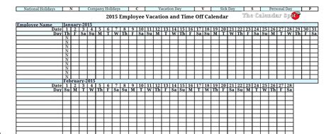 Holiday Spreadsheet Within 022 Travelplanner002 Employee Vacation