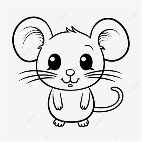 Cute Cartoon Mouse Coloring Sheet Outline Sketch Drawing Vector Car