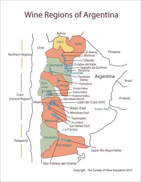 Swe Wine Map 2015 Argentina Wine Wit And Wisdom Wine Map Wine