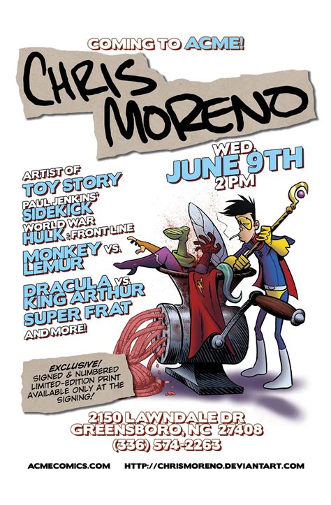 Garage Art Studios Chris Moreno Signing At Acme Comics 60910