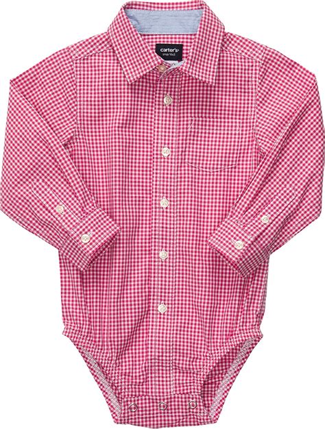 Carters Baby Boys Button Down Long Sleeve Bodysuit Oxford