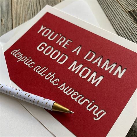 Damn Good Mom Card Mothers Day Card Sweary Mom Card Etsy