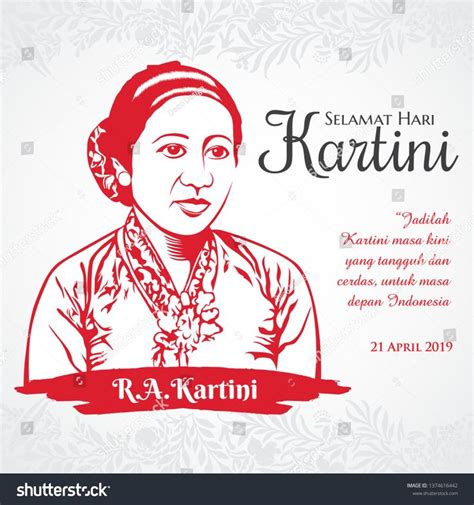 Vector Illustration 21 April Selamat Hari Kartini Kartini Day