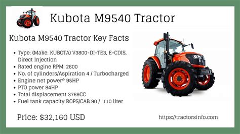 Kubota M9540 Nuevo Precio Especificaciones Análisis Accesorios Y