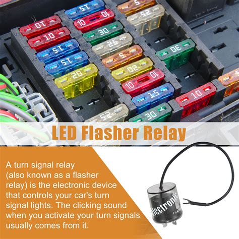 Two Pin Electronic Led Turn Signal Flasher Relay With Ground Wire For