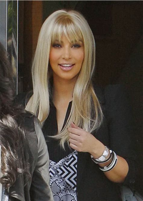 Kim Kardashian In Platinum Blonde Hair