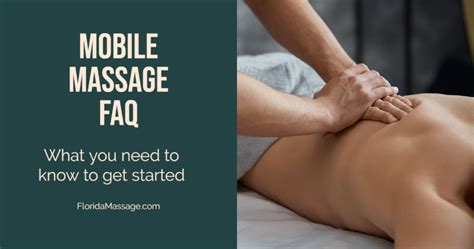 10 Questions About Starting A Mobile Massage Business In Florida