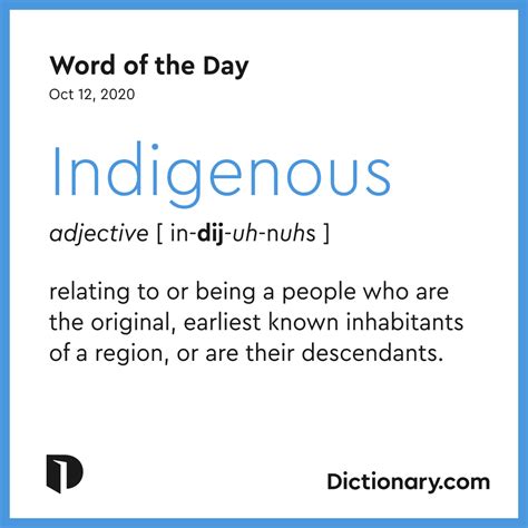 Indigenous Is The Word Of The Day Word Of The Day