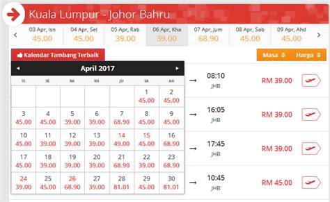 They do jb as well now. Harga Tiket Flight KL Ke Johor Bahru | Tiket Bas Online