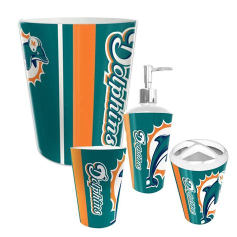 Looking for a good deal on toys in a bath dolphin? Miami Dolphins NFL Complete Bathroom Accessories 4pc Set ...