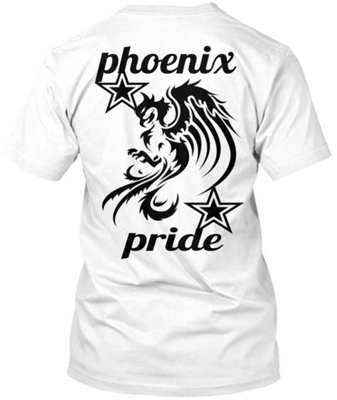 Phoenix Pride White T Shirt Back White T Shirt Back T Shirt Mens Tops