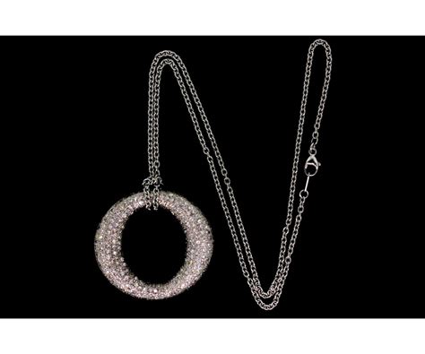 NECKLACE: Platinum chain necklace and Platinum pendant set with 267 rbc