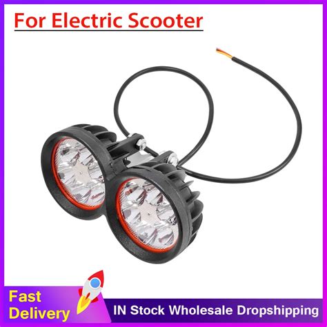 Electric Scooter Led Headlight Lamp Super Bright Scooters 6 Led Fog