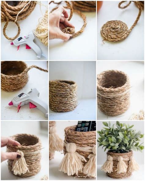 Unbelievable Diy Rope Planters For Your Home And Garden My Desired Home
