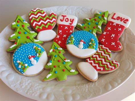 Monograms And Cake Christmas Cut Out Sugar Cookies With