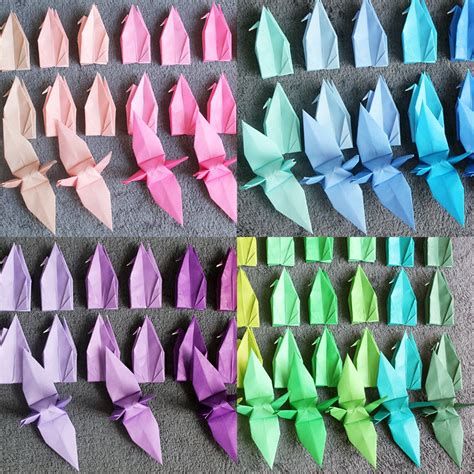 200 Cranes 10 Strings20 Cranes Each Handmade Origami Paper Etsy