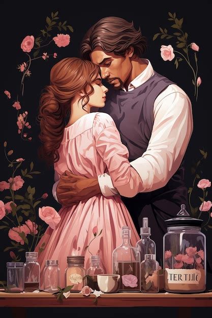 Premium Ai Image Romantic Couple Illustration