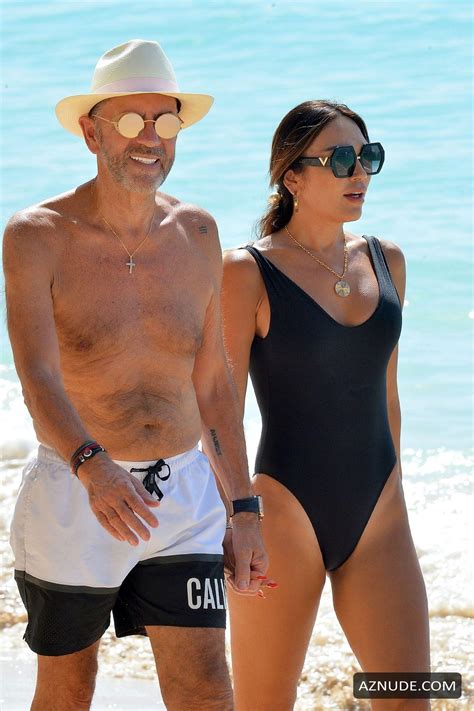 duncan bannatyne and nigora bannatyne were pictured at the beach in barbados aznude