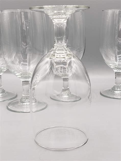 Set Of 6 Clear Tall Water Goblets 16 Oz Drinking Glasses Etsy
